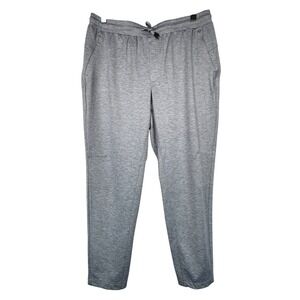 VRST Jogger Men's Large Tie Waist Straight Legs‎ Gray Zip Pockets